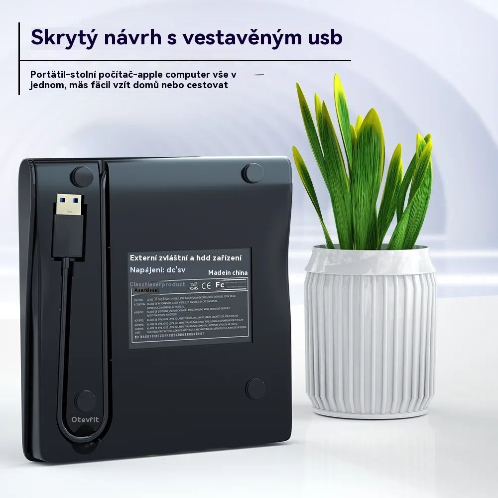 📢📢50% sleva! 💿💻 Externí CD/DVD mechanika – Plug & Play, přenosná a kompatibilní s Mac/Windows