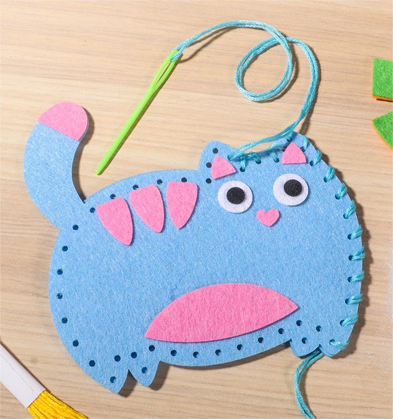🧵【Komplet 6 različnih oblik】Otroški čarobni komplet za DIY šivanje, ročno izdelan, otroci ga bodo oboževali, varen in zabaven, idealno za darilo