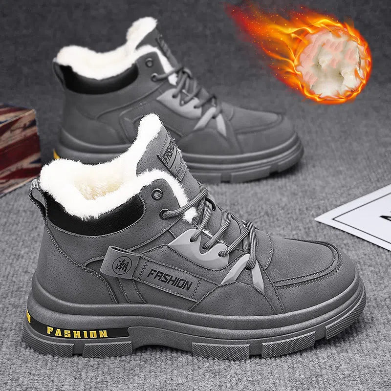 👞【Descuento 50 % por tiempo limitado】Nuevas botas Martin de invierno para hombre con forro grueso de felpa