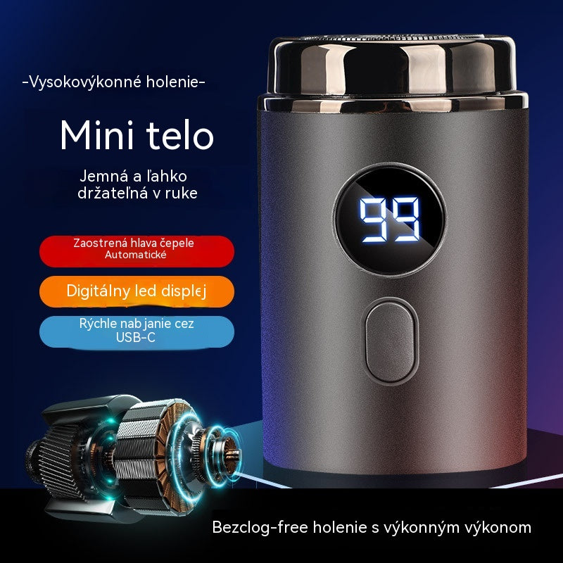 🔥 Špeciálna ponuka -47%! 🔥 Výkonný mini elektrický holiaci strojček pre mužov s digitálnym displejom