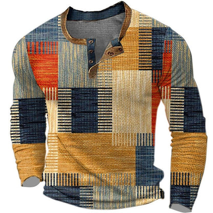 🎁😍【Oferta por ograniczony czas】👔【S-4XL】Męska koszulka z długim rękawem z nadrukiem