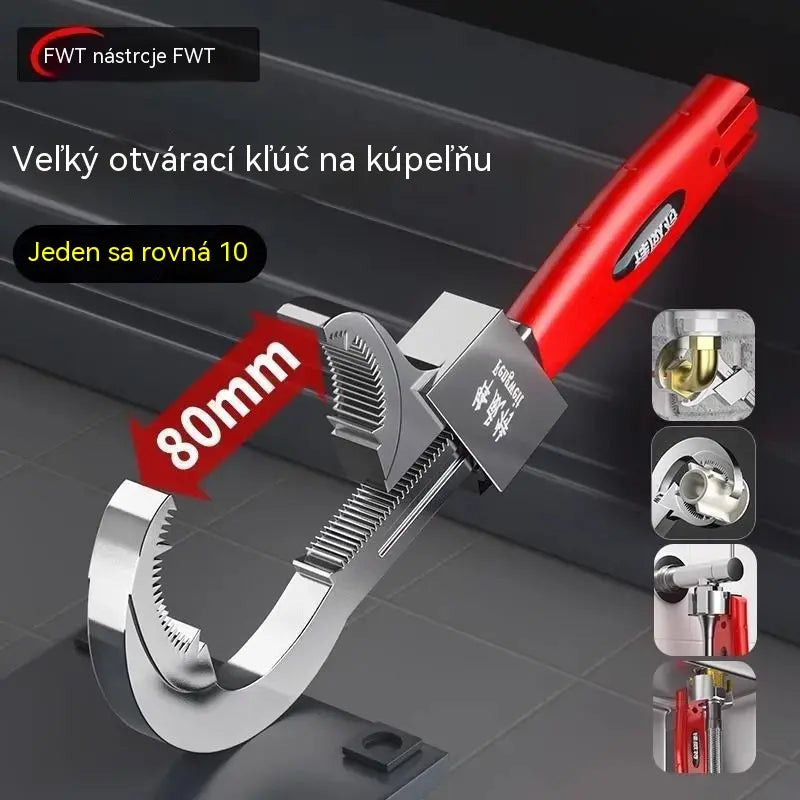 🔧 Nastaviteľný multifunkčný kľúč na batérie – ľahký a protišmykový!