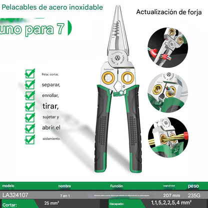 🔥【Oferta por tiempo limitado】🔥🌟 Alicates múltiples 7 en 1: ¡el mejor ayudante del electricista!