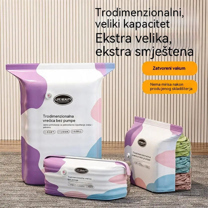 🧳 Juego de 5 piezas por solo 30 € 💨 Bolsas de almacenamiento al vacío grandes y flexibles: no requieren bomba; herméticas y a prueba de fugas, ideales para ahorrar espacio en la maleta o en casa ✈️