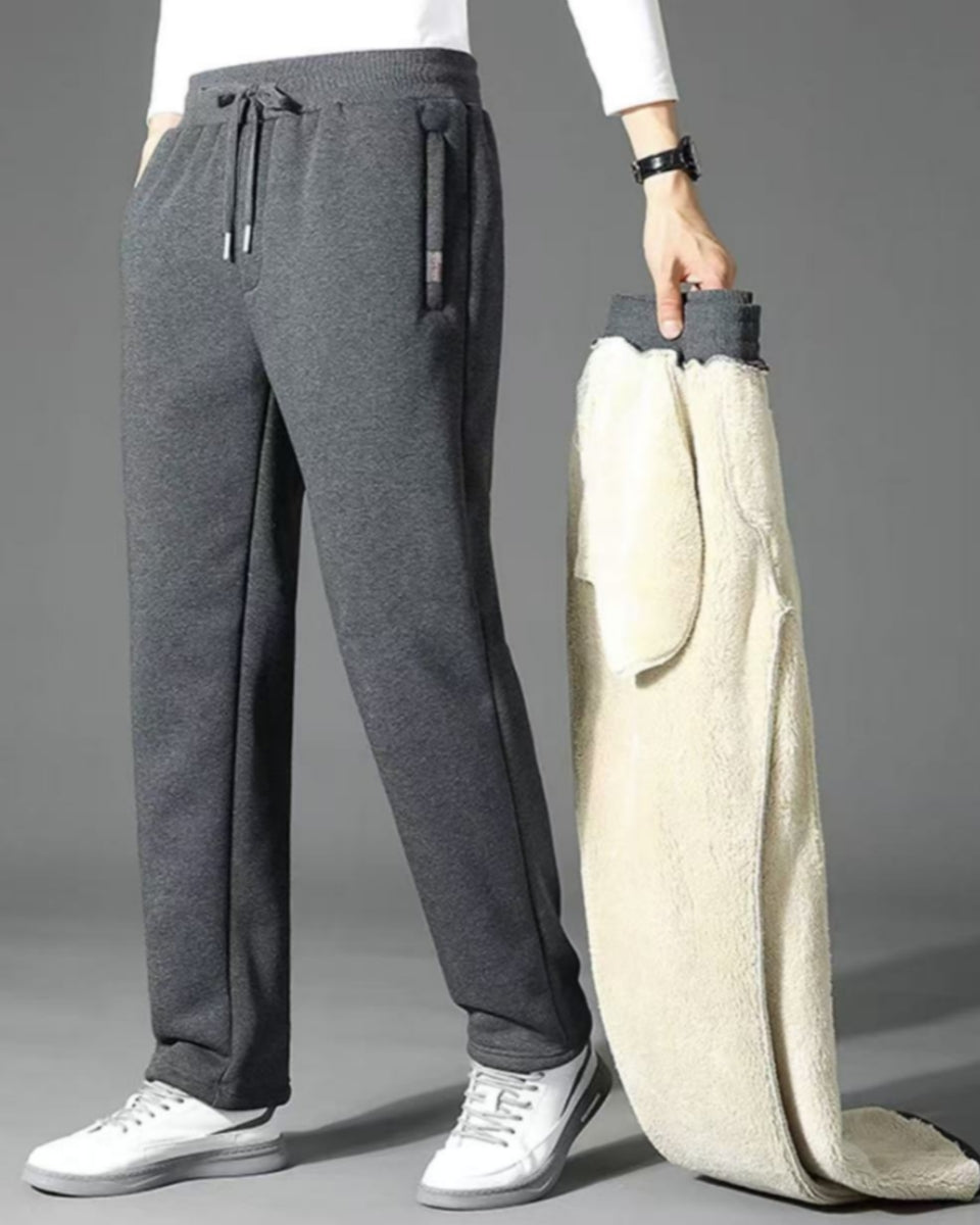 👖 【50% taniej przez ograniczony czas】Nowe zimowe męskie spodnie sportowe 2025 z grubym ociepleniem z futerka owczego