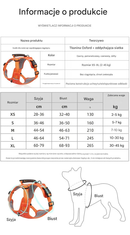 🐶【5-30KG】Szelki dla psa bez ciągnięcia dla zwierząt domowych
