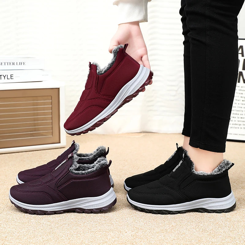 🔥🎉【50% de descuento】Zapatos de invierno para mujer, impermeables y cálidos con forro afelpado