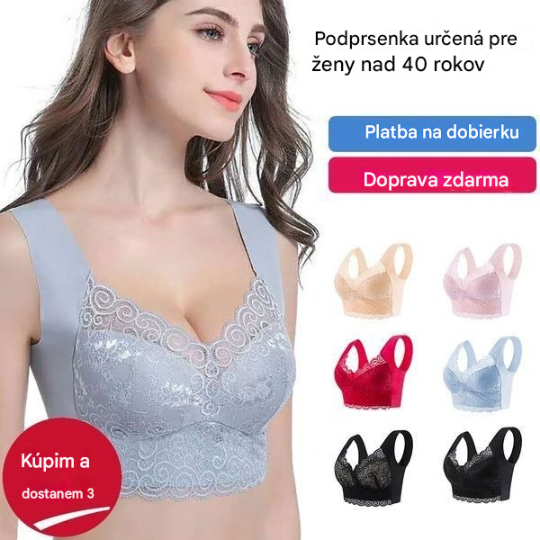 【Zľava 50%】💥【40kg-110kg】Nová dámska pohodlná a priedušná podprsenka (balenie 3 kusov)