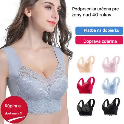 【Zľava 50%】💥【40kg-110kg】Nová dámska pohodlná a priedušná podprsenka (balenie 3 kusov)
