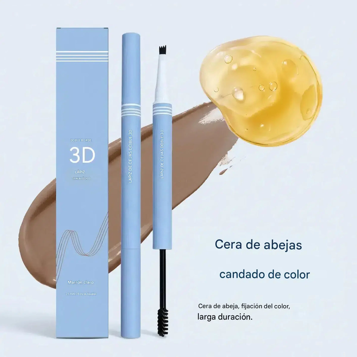 ✨ ¡Dile adiós a las cejas escasas y desiguales! Crea unas cejas naturales y duraderas con este lápiz de cejas 3D de doble punta. ✨