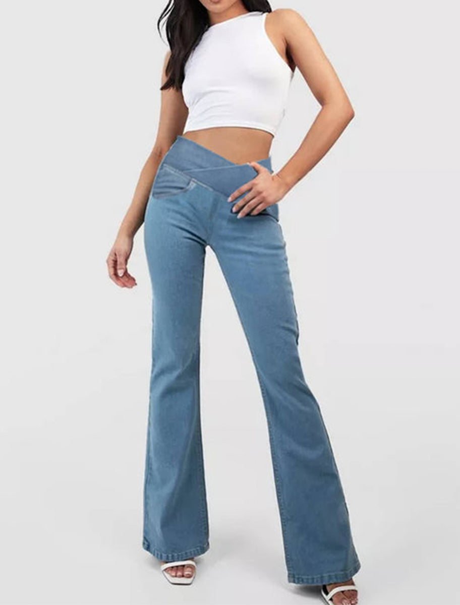 👖✨【Descuento del 50 % por tiempo limitado】¡Súper tendencia! Vaqueros de cintura alta que estilizan y realzan los glúteos 💖
