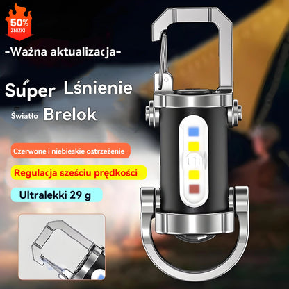🔥【Kup jeden, a drugi dostaniesz gratis】🔥 Miniaturowa wodoodporna latarka na klucze o bardzo dużej jasności 1200 lm