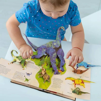 📕 【Descuento por tiempo limitado 50%】Enciclopedia 3D de dinosaurios prehistóricos – Enciclopedia de dinosaurios en rompecabezas