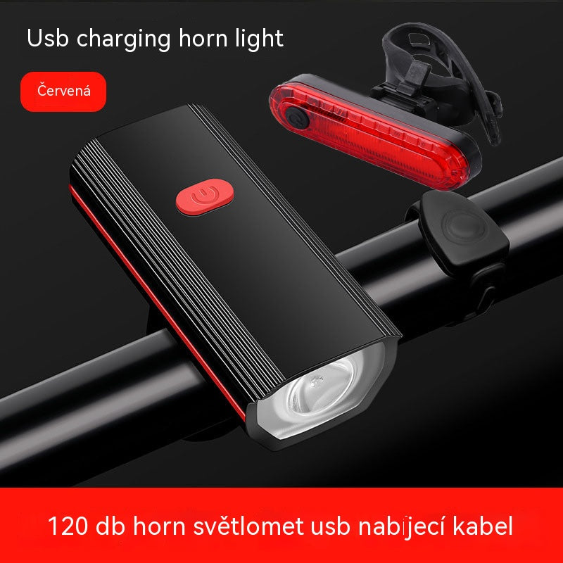 🔥【50% zľava】Svetlá na bicykel, nočné svetlá, vodeodolné, super jasné, s klaksónom a zadným svetlom, vďaka čomu je jazda v noci bezpečnejšia!