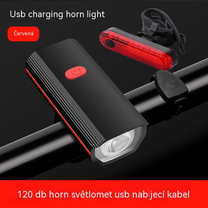 🔥【50% zľava】Svetlá na bicykel, nočné svetlá, vodeodolné, super jasné, s klaksónom a zadným svetlom, vďaka čomu je jazda v noci bezpečnejšia!