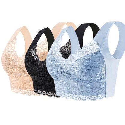 🔥【40kg-110kg】Nowy wygodny i oddychający biustonosz damski (3 sztuk)>Odpowiedni dla kobiet powyżej 40 roku życia (zalecany przez lekarza)