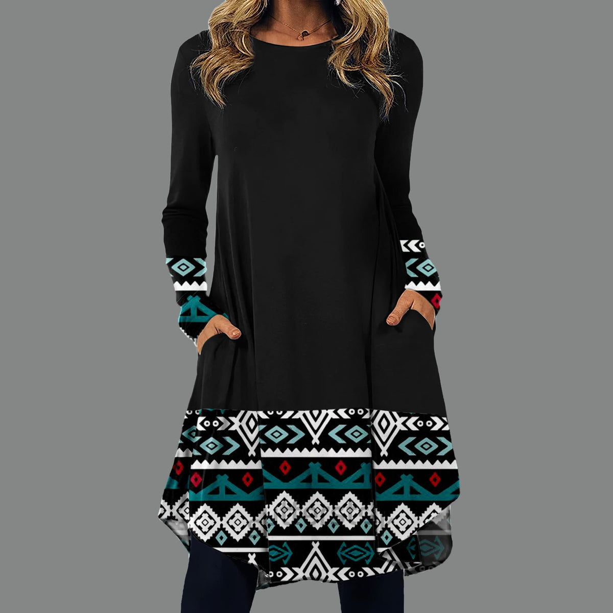 👗50% OFF🍁【S-5XL】Dámske etnické módne ležérne šaty