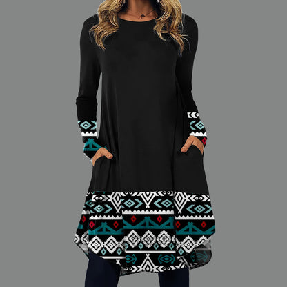 👗50% OFF🍁【S-5XL】Dámske etnické módne ležérne šaty