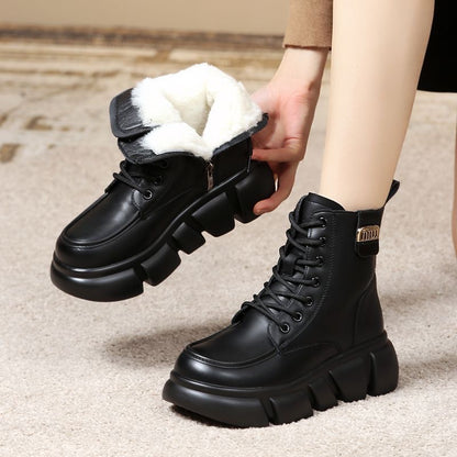 👢【50% de descuento por tiempo limitado, últimos 3 días】Nuevas botas de mujer de cuero suave y lana