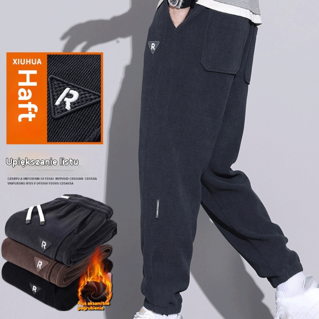 🔥39%OFF🔥【M-5XL】🖤Nowe zimowe spodnie męskie, plus aksamit i gruby sztruks, ciepłe i wygodne casual męskie