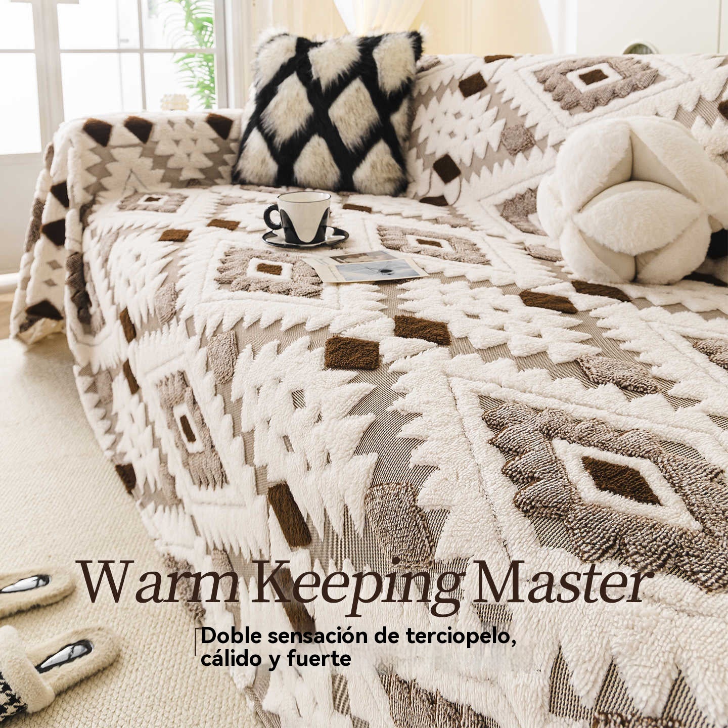 🛋️Oferta especial de Navidad para madrugadores:🎉 funda de sofá suave y antideslizante de felpa🍂