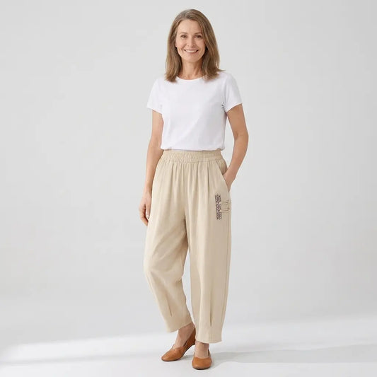 【M–4XL】 👖 Lagane i prozračne ljetne pamučno-lanene hlače – moderne ležerne hlače do gležnja