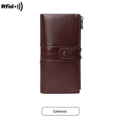💖👜【Oferta por tiempo limitado -50%】Cartera multifuncional de piel genuina para mujer, top ventas 2025