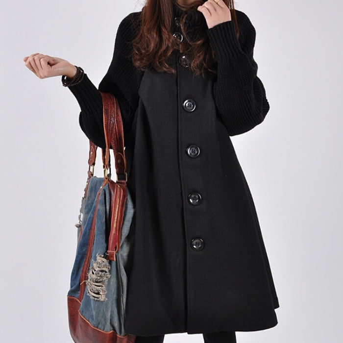 👗【Omejena ponudba 50%】2025 Nov jesensko-zimski casual volnen plašč srednje dolžine