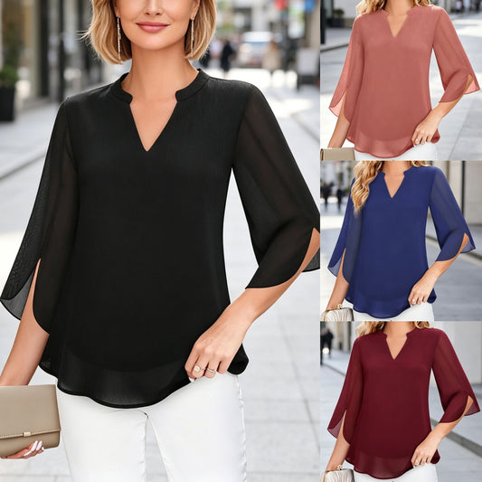 ✨🌸【S-XXL】Nueva blusa casual de manga pétalo holgada para mujer, colección verano 2026