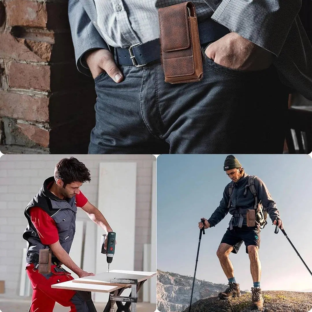 1 kus za 22 € 🔥 Puzdro na telefón s klipom na opasok - magnetické zapínanie, odolné a obsahuje priehradky na karty (9,5*18,5 cm)