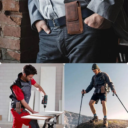 1 kus za 22 € 🔥 Puzdro na telefón s klipom na opasok - magnetické zapínanie, odolné a obsahuje priehradky na karty (9,5*18,5 cm)