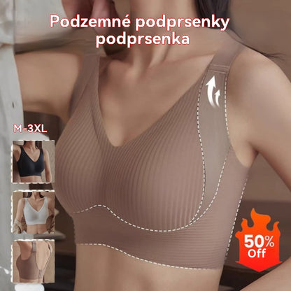 😍【Balenie 4 ks】Dámska bezdrôtová podprsenka jedného dielu ❤️【40–95 kg】