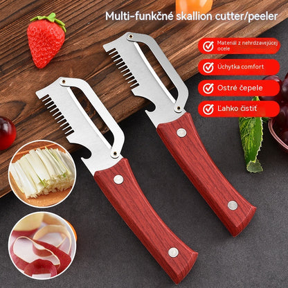 ✅Kúpte 1 kus a získajte 1 zadarmo (2 kusy) 🧅🔪 Multifunkčná kuchynská škrabka 3 v 1: Šúpe, režte a otvárajte fľaše! 🔥
