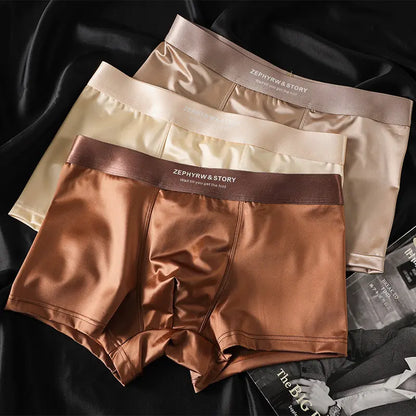 🔥Zadnji dan, 50% popusta🩲【pakiranje od 6 komada】Novo donje rublje Ice Silk, prozračne ljetne bokserice, satensko muško donje rublje s osjećajem leda