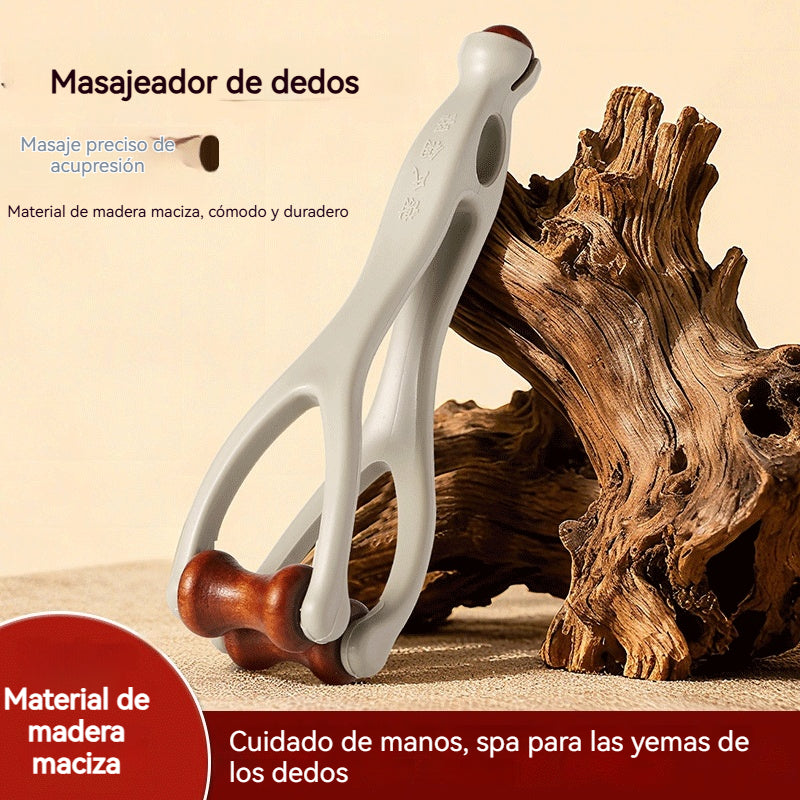 ✨🌿 【Compra 2 y llévate 2 gratis】Masajeador de dedos de madera natural, ayuda a desbloquear meridianos y aliviar la fatiga de las manos