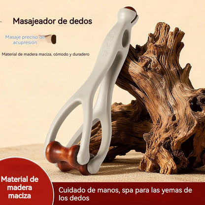 ✨🌿 【Compra 2 y llévate 2 gratis】Masajeador de dedos de madera natural, ayuda a desbloquear meridianos y aliviar la fatiga de las manos