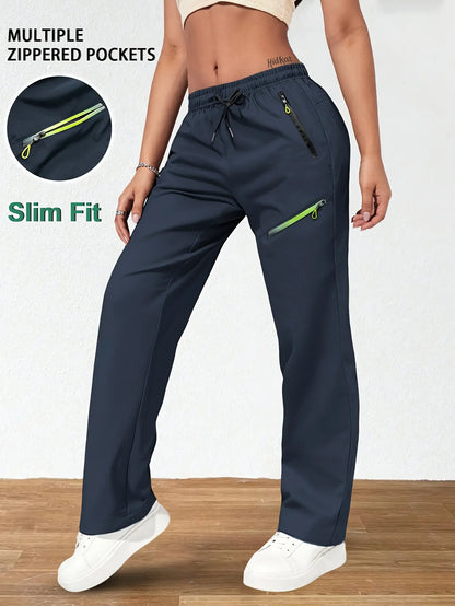 ⏳ 🔥 Dámske nohavice s rovnými nohavicami – elastický pás; vhodné do práce, na cesty aj na každodenné nosenie 👖✨