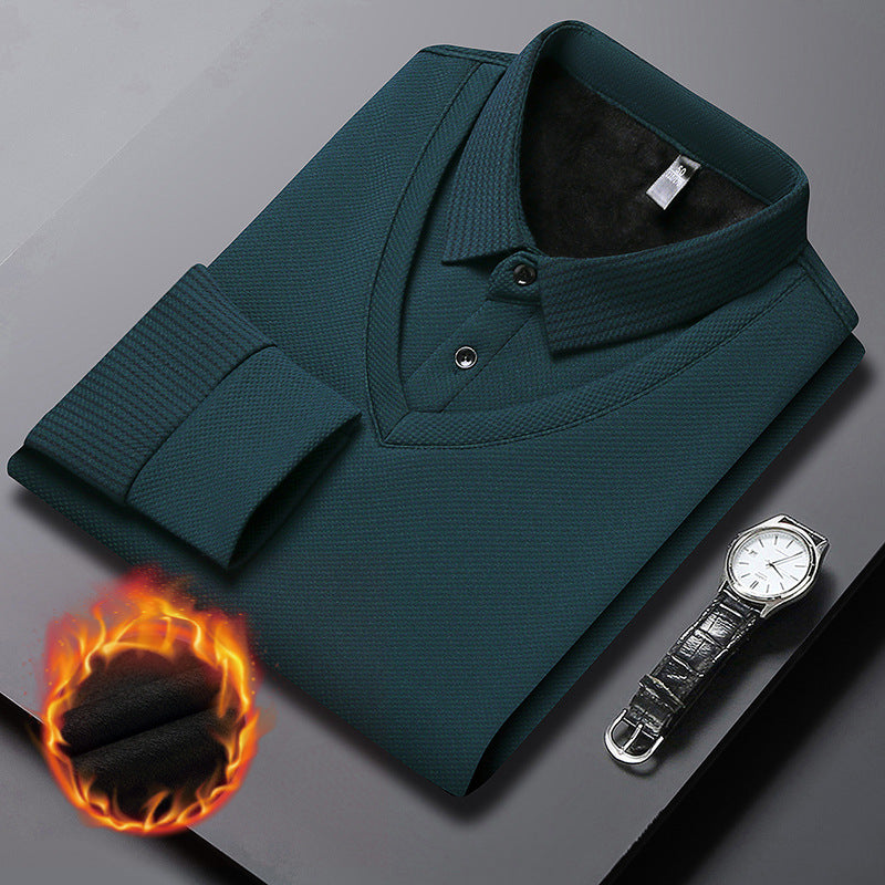 💖🧡39%OFF【M-4XL】Camisa POLO de dos piezas con retazos falsos a rayas