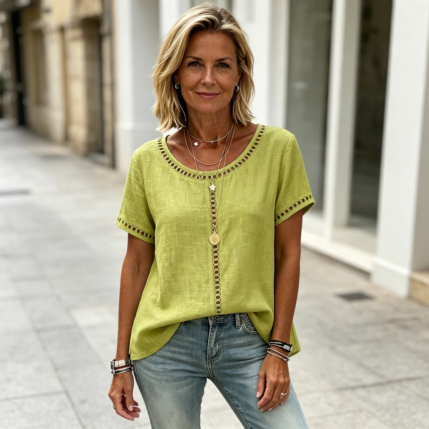 💖【S-3XL】Ženska majica kratkih rukava, izdubljeni dizajn✨Plaćanje pouzećem