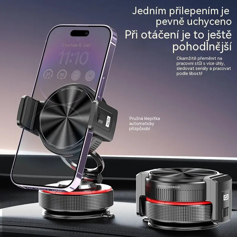 📱 Zľava 50 %! Držiak telefónu do auta s prísavkou a magnetickou silou 20 N, teleskopickým ramenom a otočením o 360 °. Stabilné a skladacie! ✨🚗