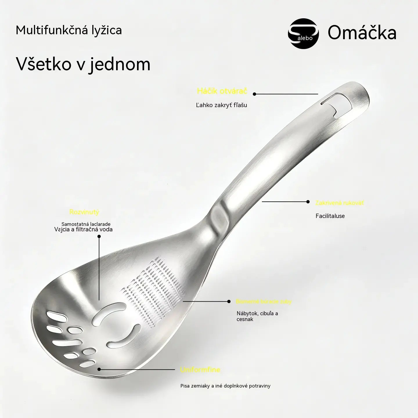 🔥50% zľava🔥🥄Multifunkčná lyžica a sitko z nehrdzavejúcej ocele 304