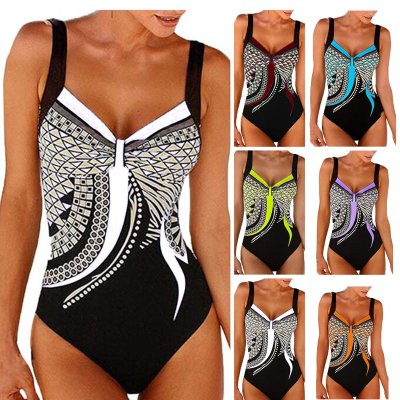 🩱Wyprzedaż sezonowa🏊‍♀️ Nowy strój kąpielowy jednoczęściowy retro 2025 z nadrukiem, bikini