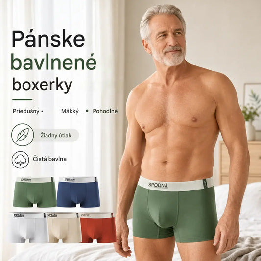 🌟【Balenie 6 kusov】【1 sada 28 eur】🧊 Pohodlné a priedušné pánske boxerky so stredne vysokým pásom