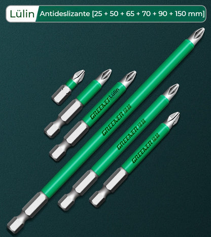 🔥🔧【Descuento limitado -50%】Juego de puntas Phillips antideslizantes de alta dureza para taladros y destornilladores eléctricos