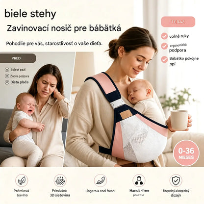 👶 Ľahký ergonomický nosič pre bábätká | Ideálny na prechádzky a cestovanie ✈️