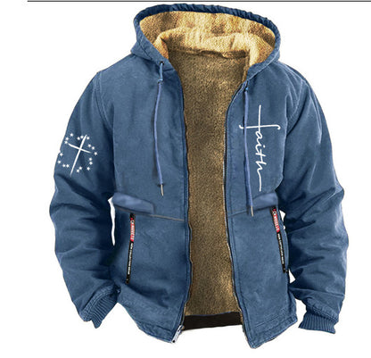 🔥🔥【S-3XL】 Modna, jesienna i zimowa, pogrubiona, aksamitna kurtka męska na co dzień