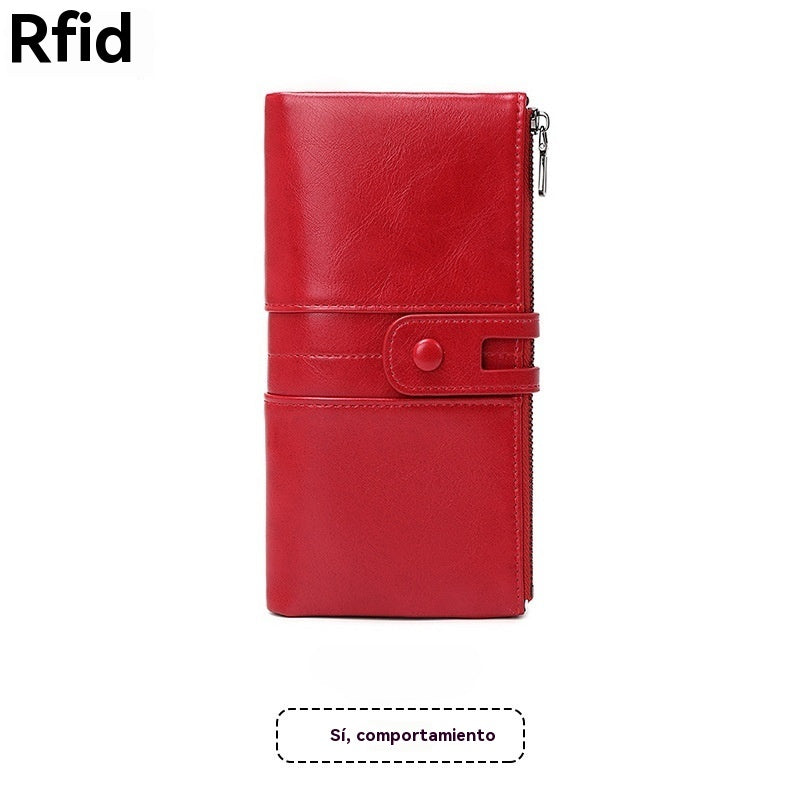 💖👜【Oferta por tiempo limitado -50%】Cartera multifuncional de piel genuina para mujer, top ventas 2025