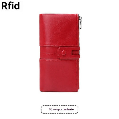 💖👜【Oferta por tiempo limitado -50%】Cartera multifuncional de piel genuina para mujer, top ventas 2025