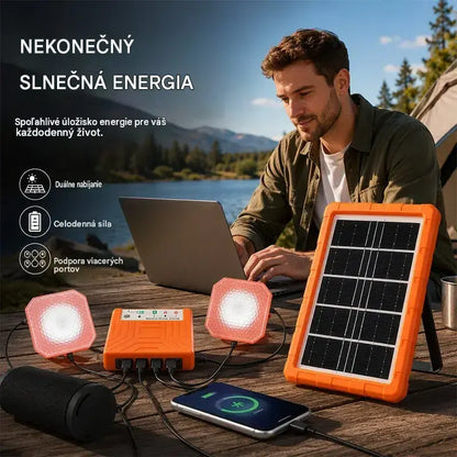 ☀️Prenosný solárny systém: Poskytuje nepretržité napájanie pre domáce použitie aj vonkajšie dobrodružstvá! ✨🔋