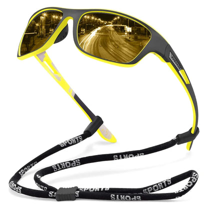 🚵‍♂️😎 【50% zniżki 🔥】🎣🕶️ Sportowe okulary przeciwsłoneczne, polaryzacyjne, z lustrzanymi szkłami, nowoczesne i pyłoszczelne, idealne do jazdy na rowerze na świeżym powietrzu